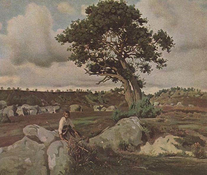 Jean-Baptiste Camille Corot Wald von Fontainebleau Spain oil painting art